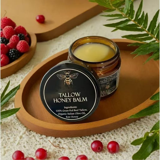 Tallow Honey Balm – Natural Moisturizing Skin Cream with Raw Honey & Essential Oils