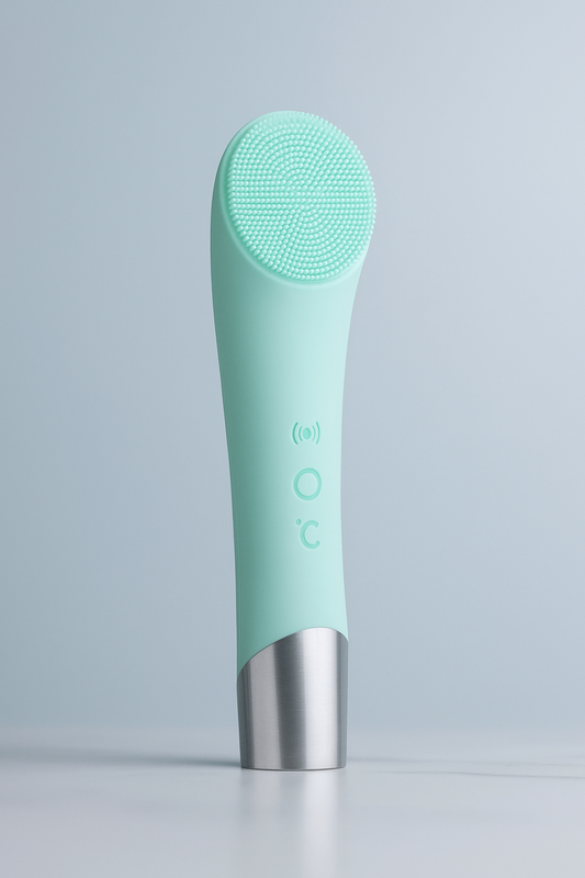 Electric Silicone Facial Cleansing Brush – Vibrating Heated Face Cleaner for Deep Gentle Cleansing
