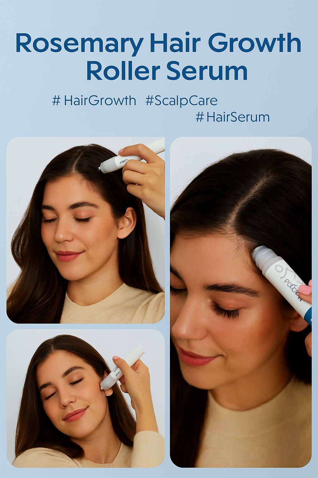 Rosemary Hair Growth Roller Serum – Stimulates Scalp, Reduces Hair Loss & Strengthens Follicles