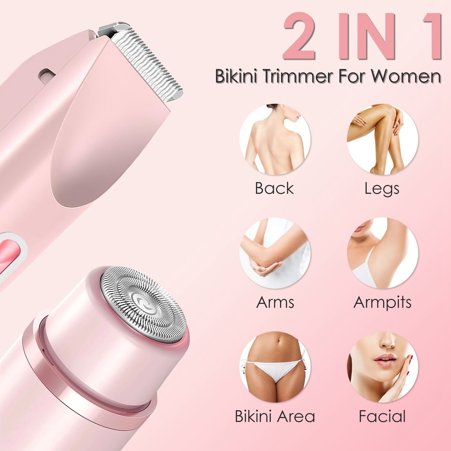 2-in-1 Women’s Electric Hair Remover & Bikini Trimmer