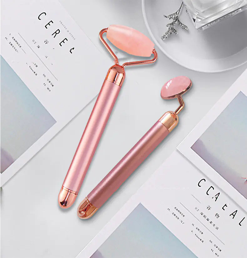 2-in-1 Jade Roller Beauty Tool for Facial Slimming